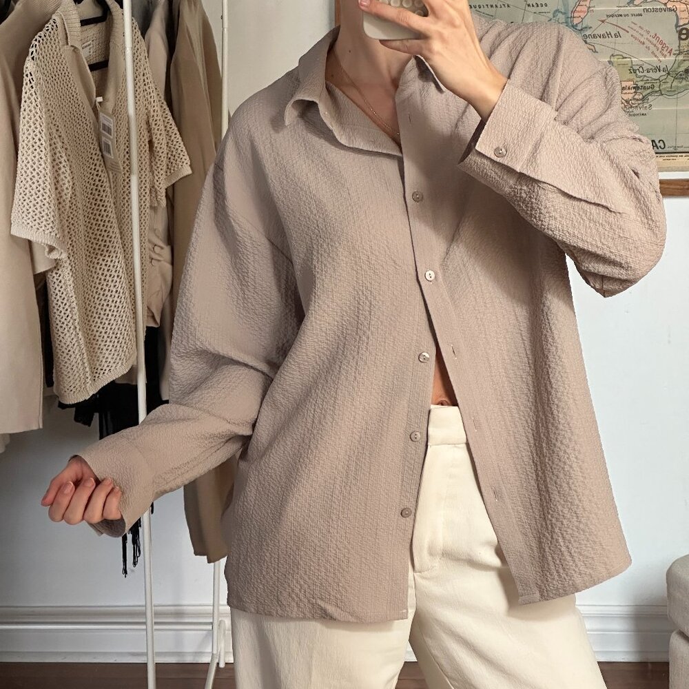 Oversized Textured shirt